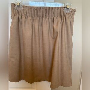 Tan Skirt with Elastic Waistband